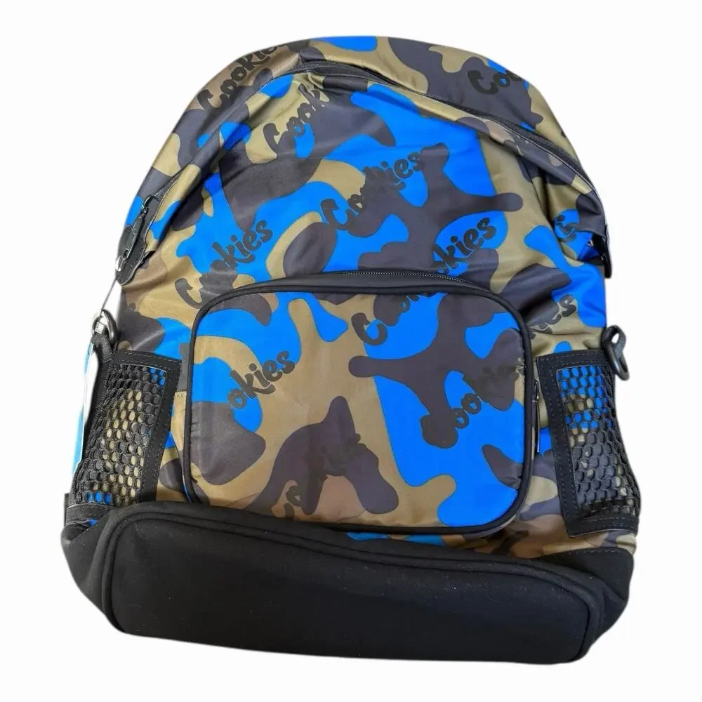 Cookies SF Luxe Smell Proof Backpack Blue Camo Utility Streetwear Travel Bag NWT